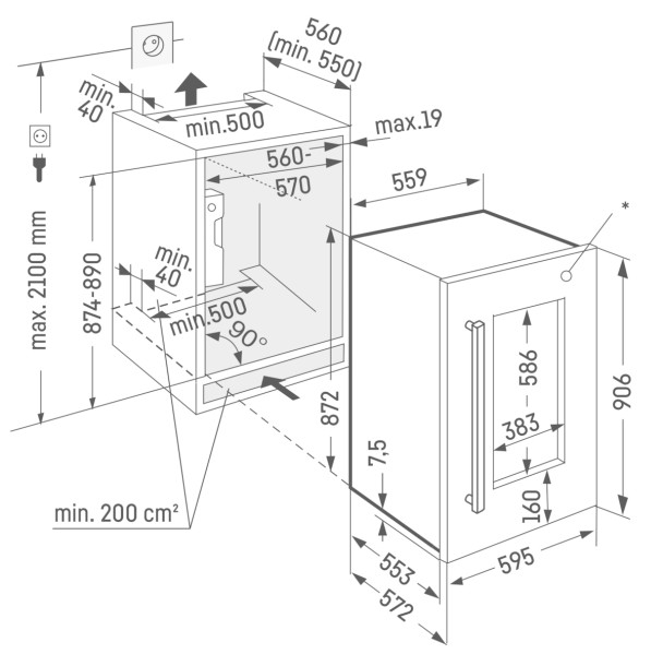 Wijnkast inbouw Liebherr EWTDF165326 detail 5