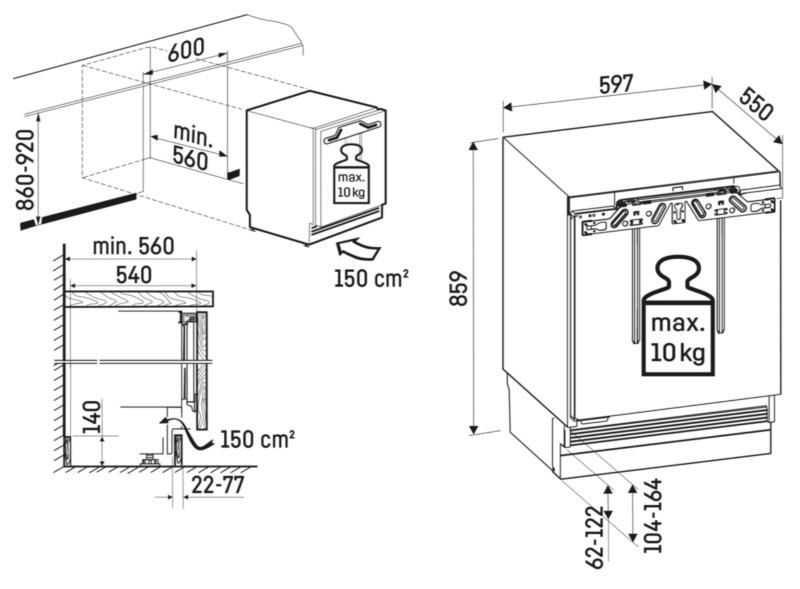 Congélateur intégrable  < 82 cm Liebherr SUFNC375I20 detail 5
