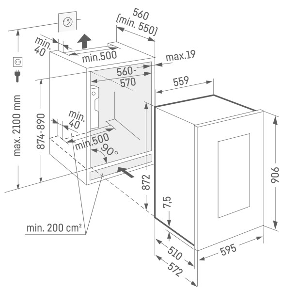 Wijnkast inbouw Liebherr EWTGB168326 detail 5