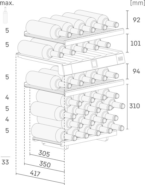 Wijnkast inbouw Liebherr EWTGB168326 detail 6