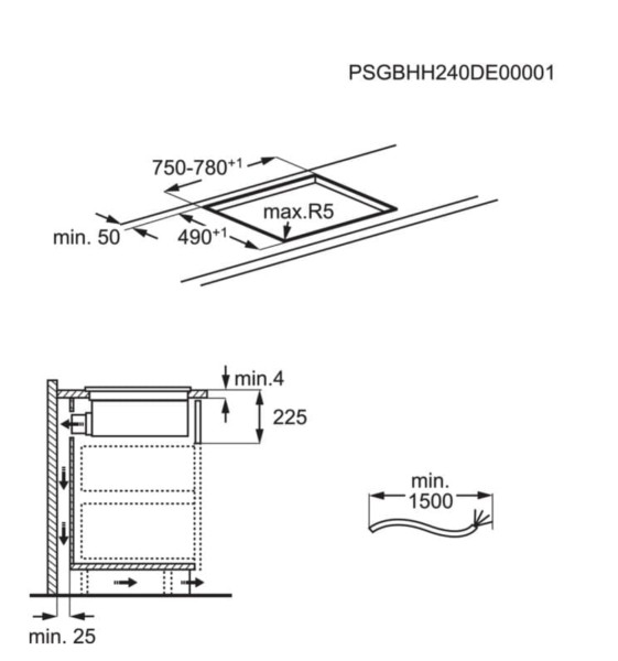 Taque de cuisson avec hotte intégrée AEG PE9000B80 detail 4