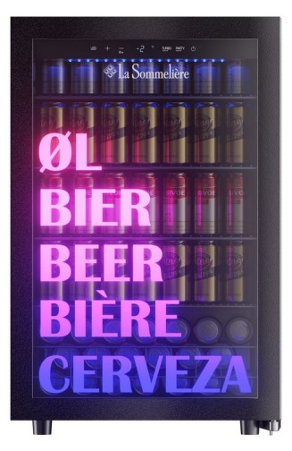 Flessenkoeler/ glazen of volle deur La Sommelière BEER150 vooraanzicht