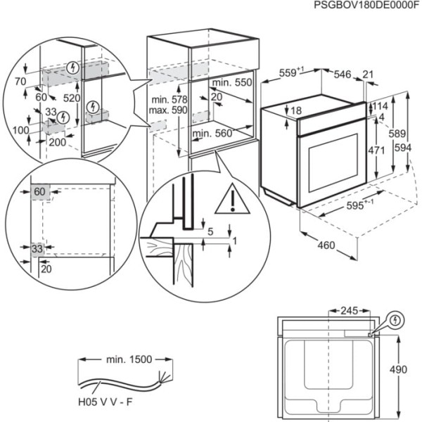 Combi : four + vapeur AEG NBB8S731AB/zwart detail 3