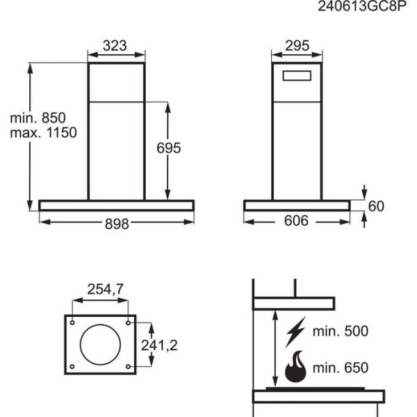 Dampkap eiland AEG GI87D91CB detail 4