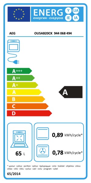 Four air pulsé/multifonction AEG OU5AB20CK/ZWART detail 3