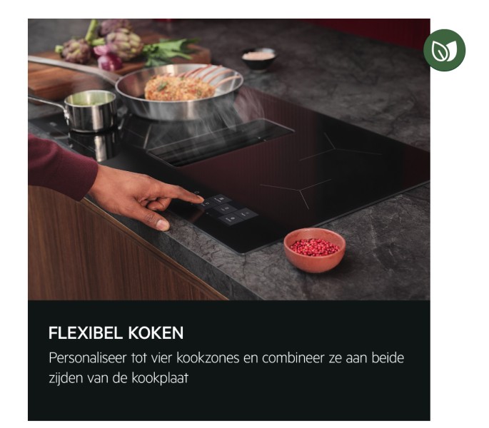Kookplaat met ingebouwde dampafzuiging AEG PE9000B80 detail 2