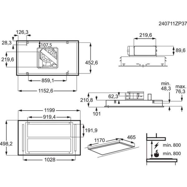 Hotte groupe aspirant AEG NDC7722SM detail 4