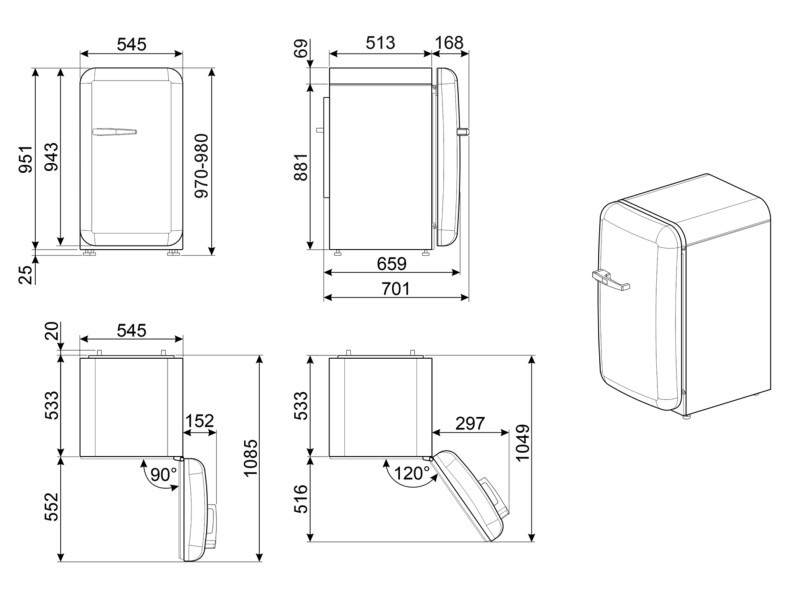 Koelkast Smeg FAB10RDSN6 detail 5
