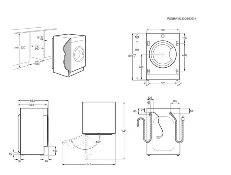 Lave- et sèche-linge combination encastrable AEG LWR7676BI detail 3