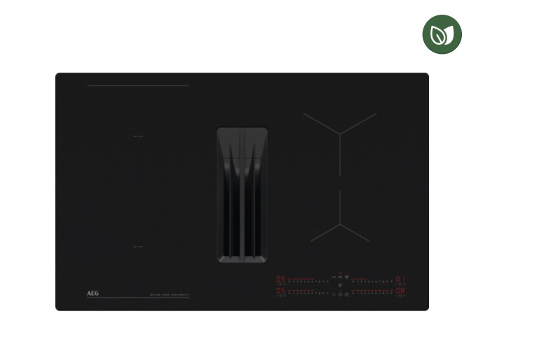 Taque de cuisson avec hotte intégrée AEG NCH84B03CZ/sapphirmatt vooraanzicht