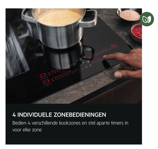 Taque de cuisson avec hotte intégrée AEG NCH84B03CZ/SaphirMatt detail 3