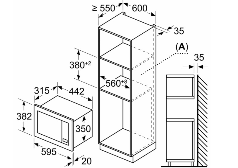 Micro-ondes sans grill Bosch BFL623MB4/zwart detail 4