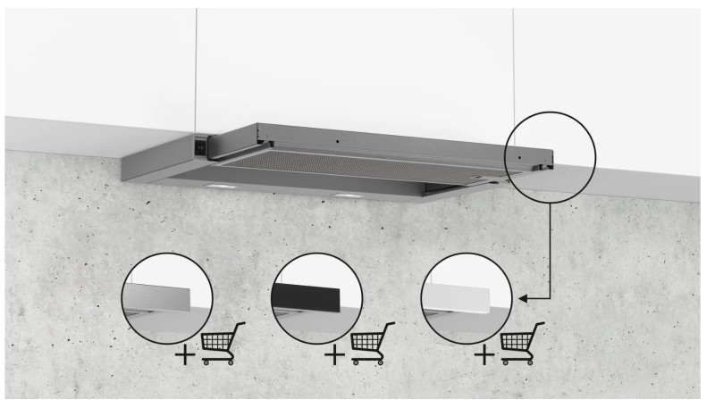 Dampkap telescopisch Siemens LI64LA521 detail 2