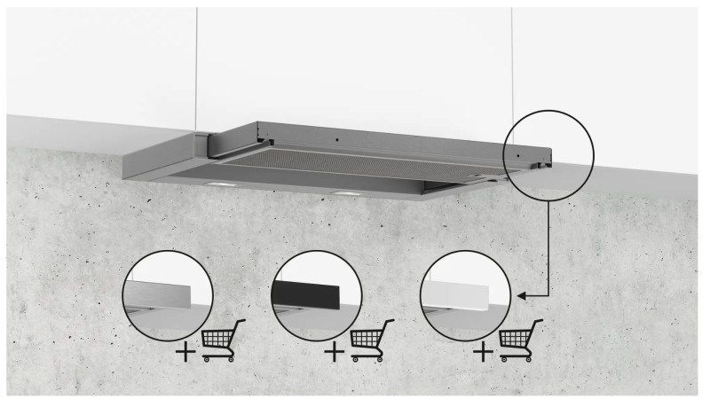 Dampkap telescopisch Siemens LI63LA526 detail 2