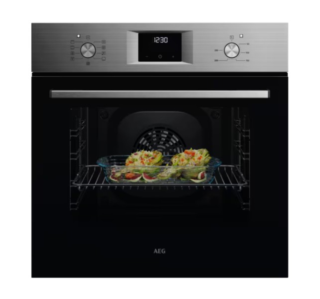 Four air pulsé/multifonction AEG OU5AB21CM/inox vooraanzicht
