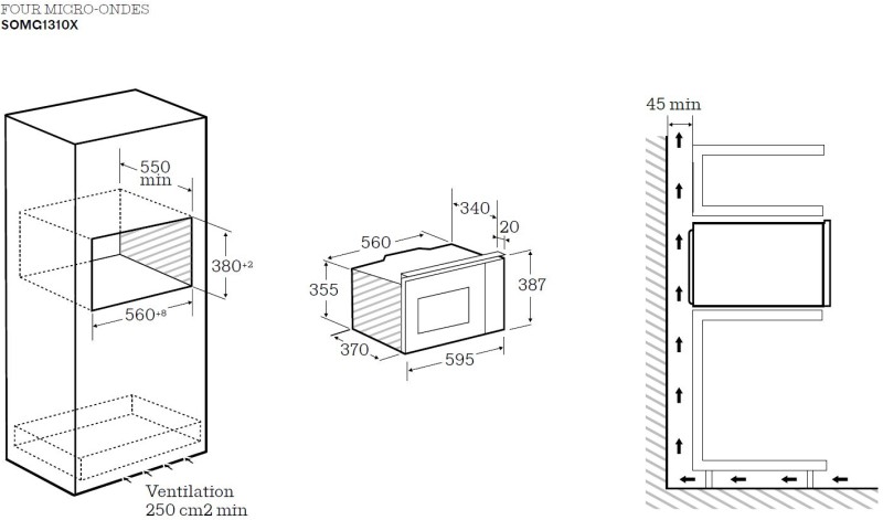 Micro-ondes avec grill Scholtes SOMG1310X/zwart/ 2 jaar waarborg detail 2