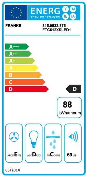 Dampkap telescopisch Franke FTC612XS/ACTIE detail 2