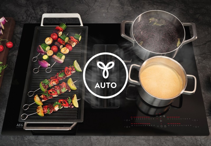 Taque de cuisson avec hotte intégrée AEG TH84CB03CB detail 3