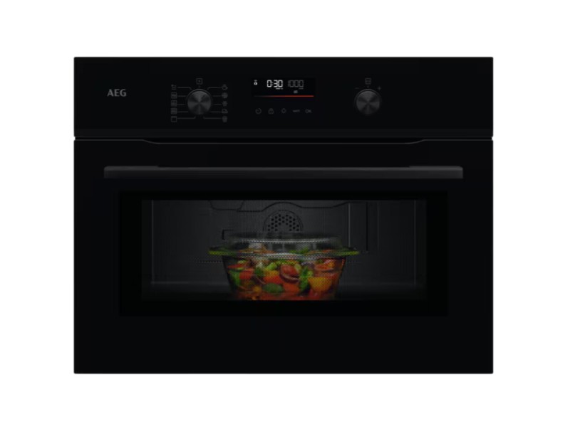 Micro-ondes avec grill AEG NKM5N401B/zwart vooraanzicht