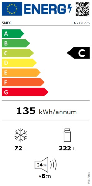 Combiné réfrigérateur/congélateur Smeg FAB30LSV6 detail 5