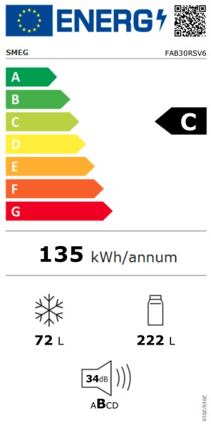 Combiné réfrigérateur/congélateur Smeg FAB30RSV6 detail 5