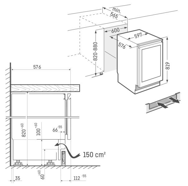 Wijnkast inbouw Liebherr UWGB363220 detail 5