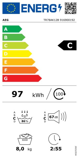 Droogkast AEG TR78AK12B detail 2