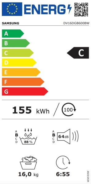 Droogkast Samsung DV16DG8600BWU3 / WIT detail 6