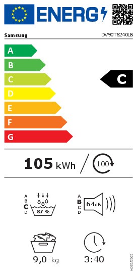 Séchoir Samsung DV90T6240LB/zwart detail 3