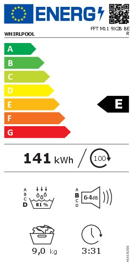 Séchoir Whirlpool FFTM119X2BBER / Zwarte Deur detail 2