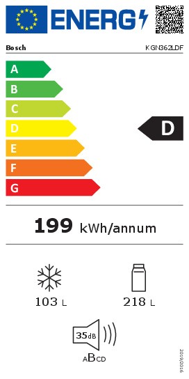 Combiné réfrigérateur/congélateur Bosch KGN362LDF detail 4