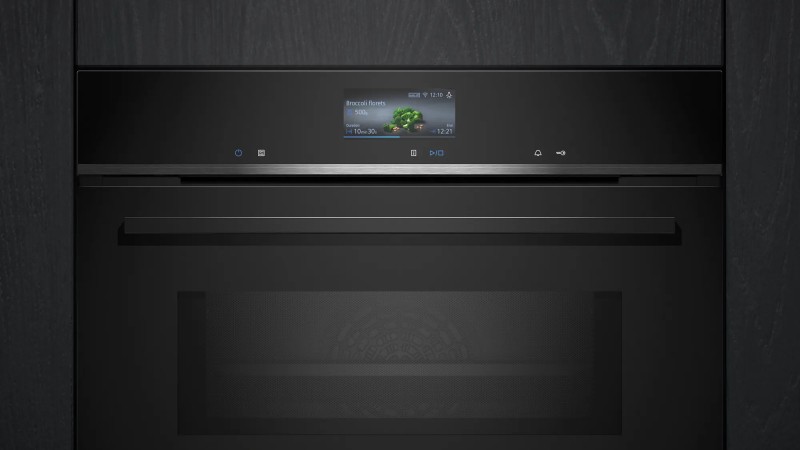 Combi : oven + microgolf Siemens CM776G1B1/zwart detail 2