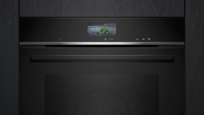 Combi : oven + stoom Siemens HS736G1B1/zwart detail 2