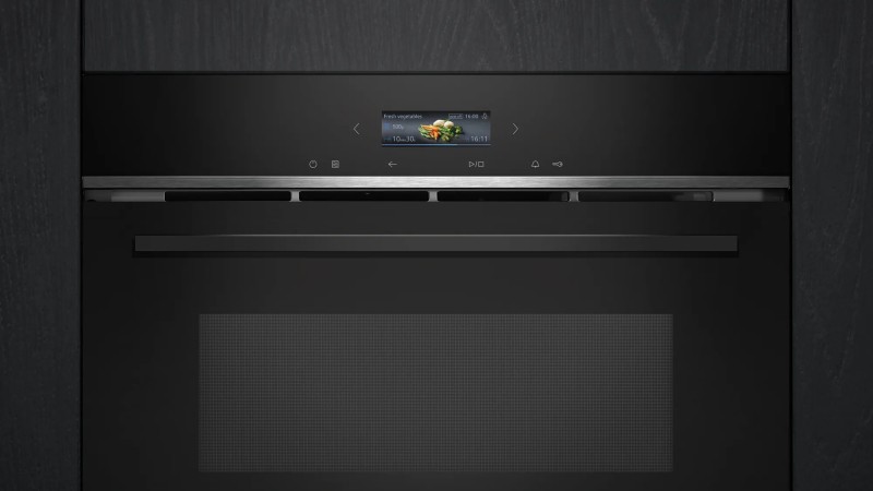 Microgolfoven inbouw met grill Siemens CE732GXB1/zwart detail 2