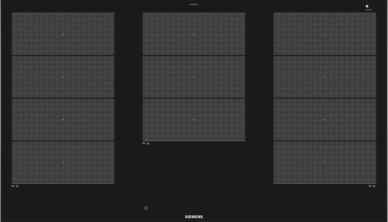Taque de cuisson induction Siemens EX975KXW1E //Meerfasig vooraanzicht