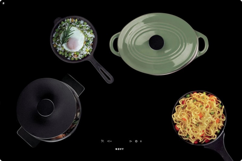 Taque de cuisson vitrocéramique Novy 1112 / Novy Vitrokeramisch detail 4