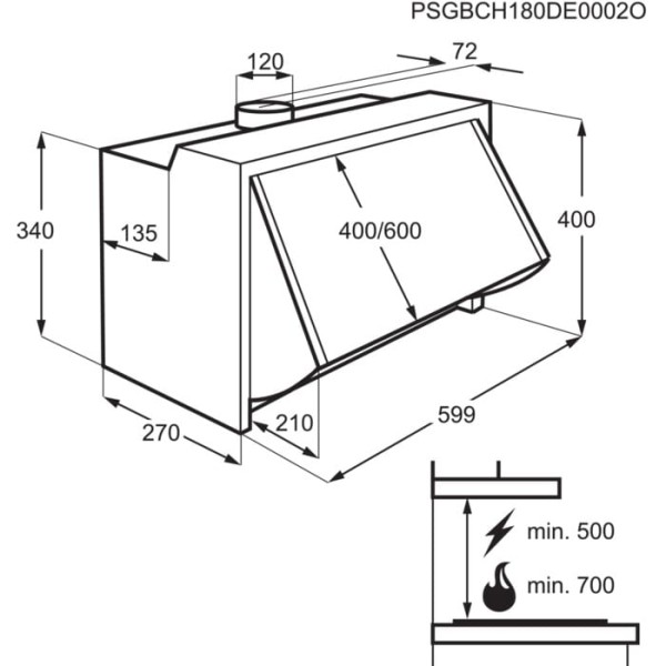Dampkap uitklapbaar AEG DEB2631S/-- detail 4
