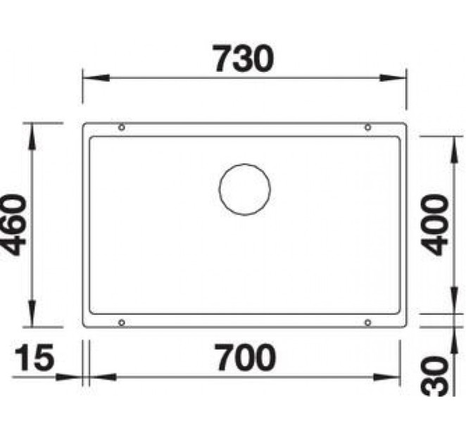 Evier 1 bassin Blanco 521349 detail 1