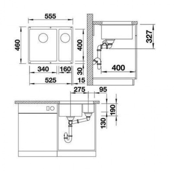 Evier 1 1/2 bassin Blanco 523078 detail 1