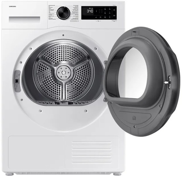 Droogkast Samsung DV9UDG52A0AE/knop/zwarte deur + display detail 1
