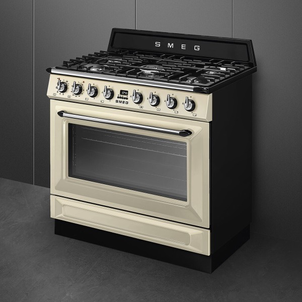 Cuisinière avec taque de cuisson au gaz Smeg TR90GPP detail 2