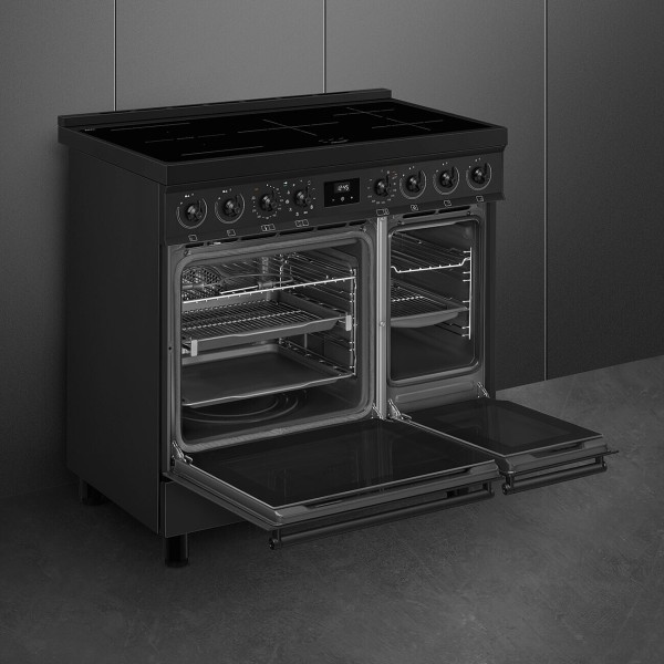 Cuisinière induction Smeg C92IPN2/zwart detail 2