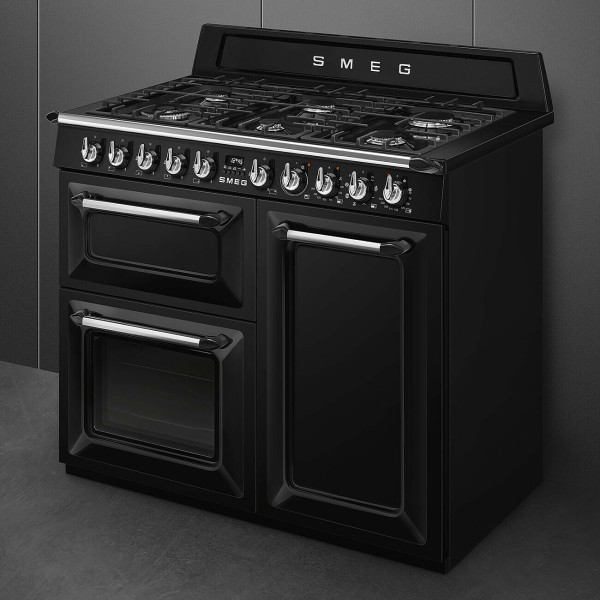 Cuisinière avec taque de cuisson au gaz Smeg TR103BL detail 1