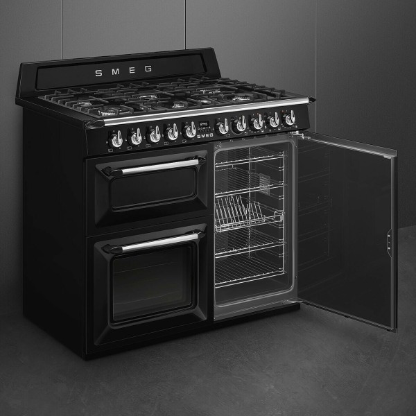 Cuisinière avec taque de cuisson au gaz Smeg TR103BL detail 4