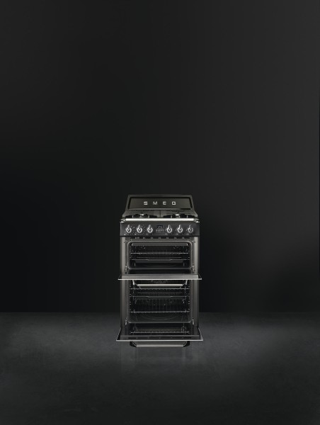 Cuisinière avec taque de cuisson au gaz Smeg TR62BL detail 1