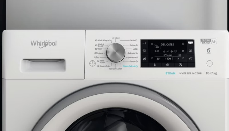 Lave- et sèche-linge combination Whirlpool FFWDD1076258 SV EE detail 3