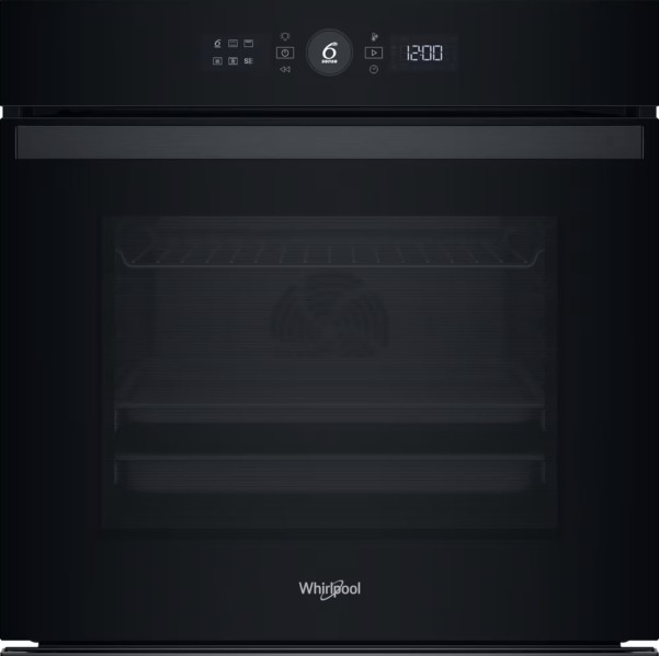 Four air pulsé/multifonction Whirlpool WOI4S8HM2SBA/zwart vooraanzicht