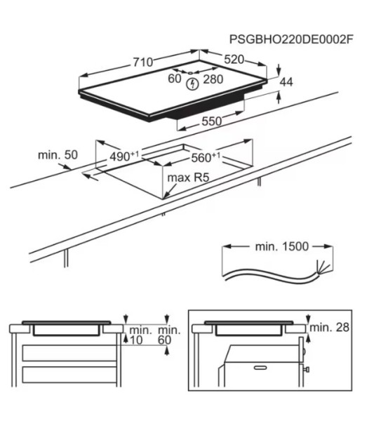 Kookplaat inductie AEG TO74IB00CB detail 2
