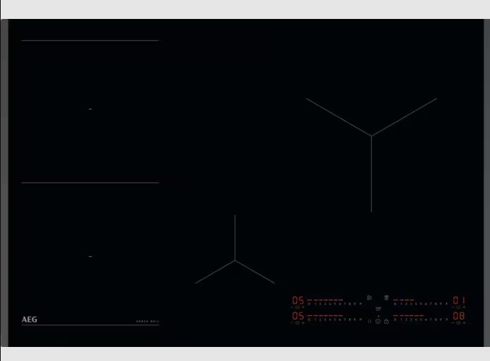 Kookplaat inductie AEG TI84IB10FB vooraanzicht