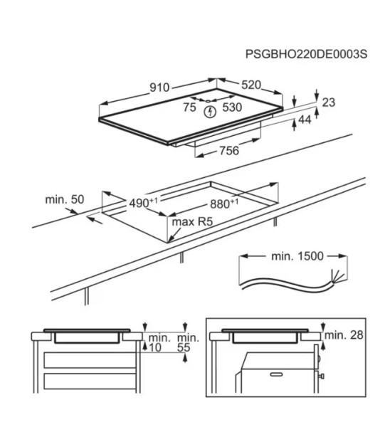 Taque de cuisson induction AEG TK95IN00FB detail 1
